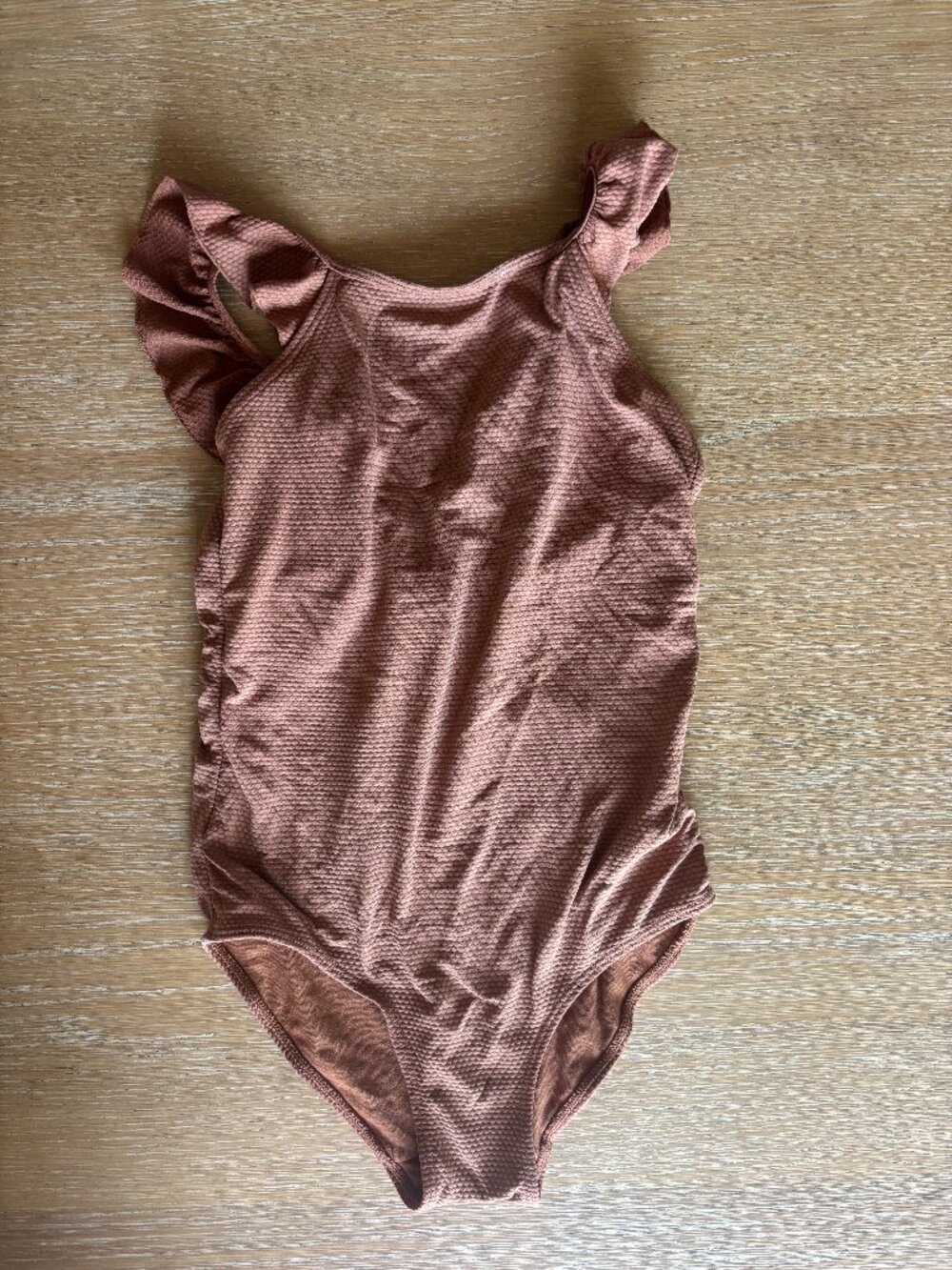 H&M Chocolate Brown Flounced Swimsuit